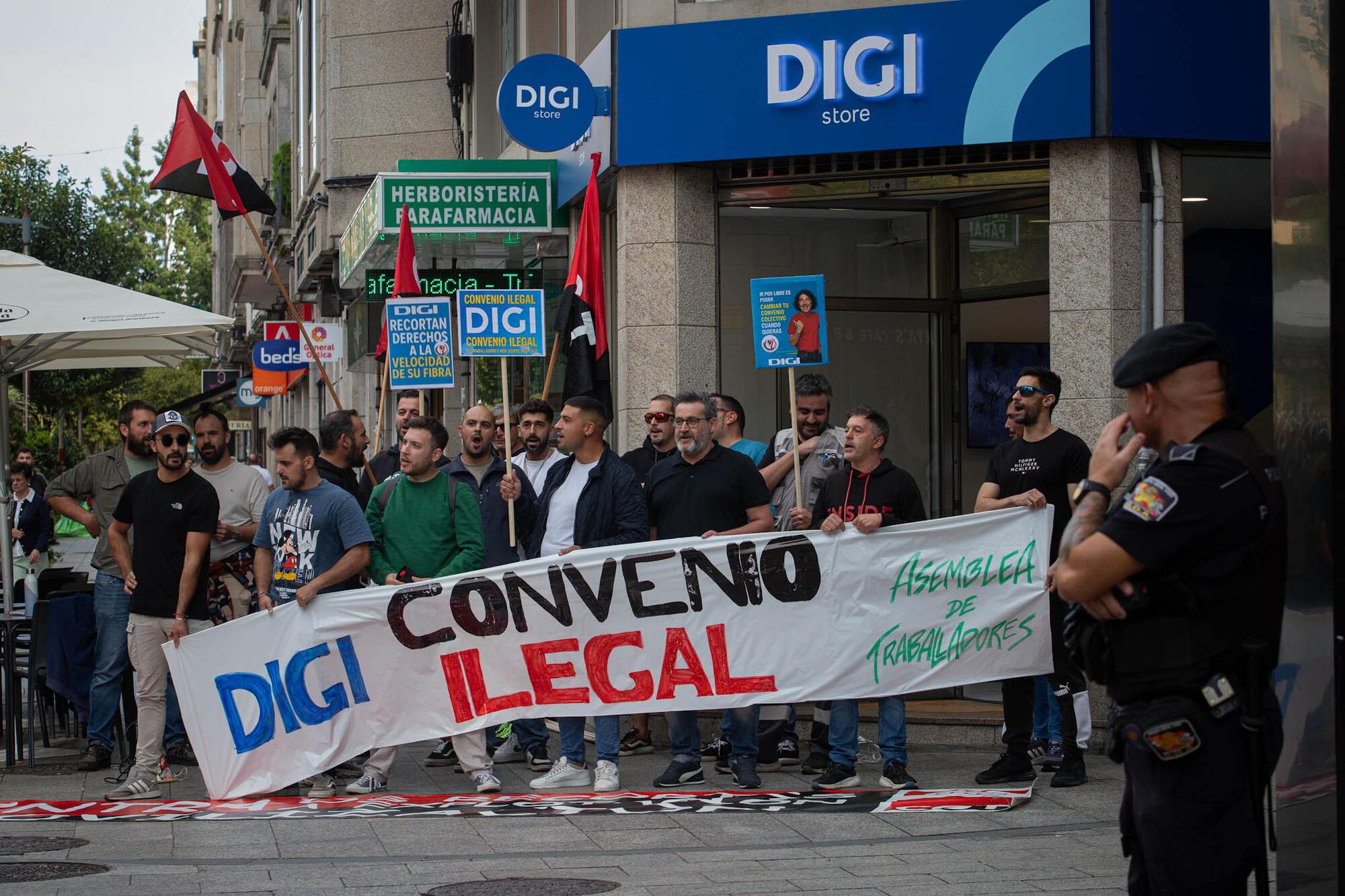 Protestas DIGI Vigo 12/09/2025